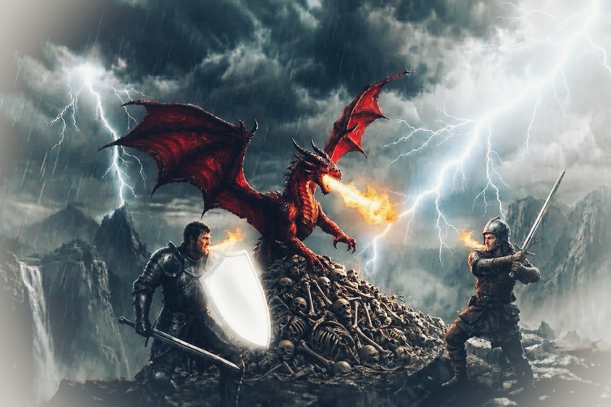 Two witnesses confront the dragon